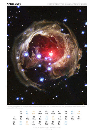 April 2005 - Erupting star V838 Monocerotis