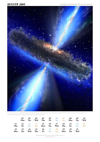August 2005 - Supermassive black-hole (artist's impression)