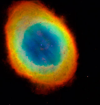 An Iridescent Ring Nebula