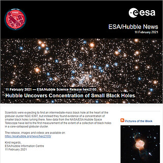 ESA/Hubble Science Release heic2103 - Hubble Uncovers Concentration of Small Black Holes