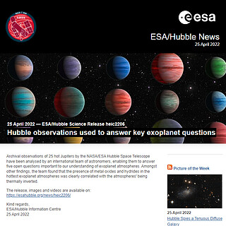 ESA/Hubble Science Release heic2206 - Hubble observations used to answer key exoplanet questions